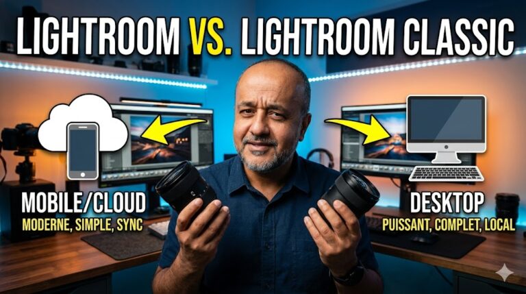 Lire la suite à propos de l’article Lightroom vs Lightroom Classic : Le Guide Complet pour les P